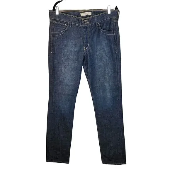 Vintage Y2K Old Navy Zipper Straight Leg High Rise Denim Jeans Size 12 Like New - Picture 1 of 14